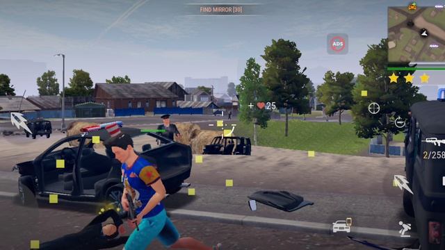 Челлендж. война с полицейскими. машины использовать нельзя.