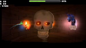 прохожу Skeletan shenanigans geometry dash без пауз и лагов