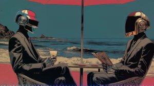 DAFT PUNK BEACHSIDE ALGORITHM 🌴⚡ ｜ Chillwave, Synthwave, Funk Groove, Retro Night Vibes-(1080p25)