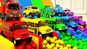 Колеса автобуса песенки про семью пальчиков школьный автобус и мини-машинки Песенки для малышей