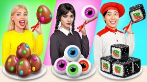 Кулинарный Челлендж# Уэнсдей Против Бабушки # Кухонные Лайфхаки и Хитрости от Candy DO