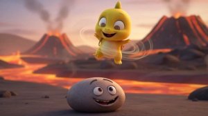 Весёлый побег от вулкана . Развивающие мультики для детей с песней