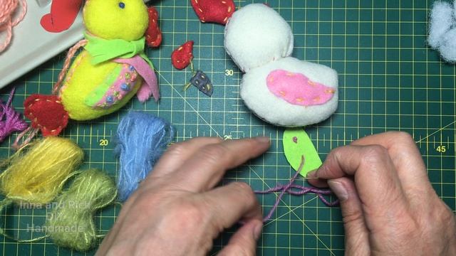 Как сшить с помощью вареного яйца Птичку из фетра