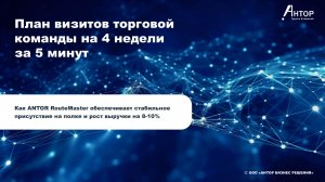 Вебинар АНТОР - План визитов торговой команды на 4 недели за 5 минут: реально ли это?
