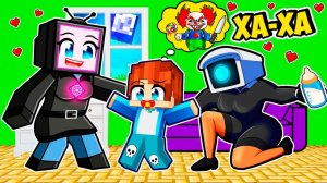 ТВ ВУМЕН И КАМЕРАВУМЕН СТАЛИ НЯНЯНМИ В МАЙНКРАФТ! КРАСЯ РЕБЕНОК TV WOMAN CAMERAWOMAN MINECRAFT