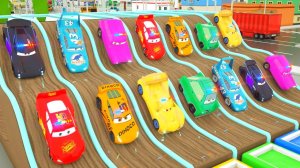 Изучаем цвета с мультфильмами Тачки 3 и Гоночные машинки — мультфильм про Молнию Маккуина для детей