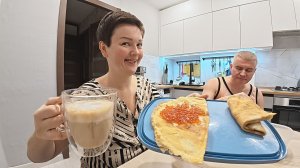 Один раз ЖИВЁМ, ни в чём себе НЕ отказываем! Едим ИКРУ ЛОЖКАМИ) Мне не за что себя ВИНИТЬ! Кофе Влог