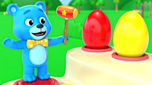 Детские песенки про яйца-сюрпризы - Медвежонок, открой яйцо, получи сюрприз! — Детские стишки