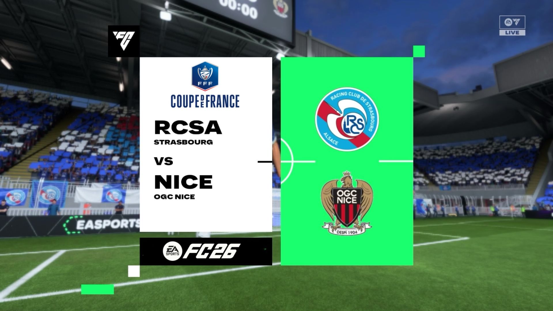 Страсбур - Ницца Кубок Франции 1/2 сезон 25/26 FC26