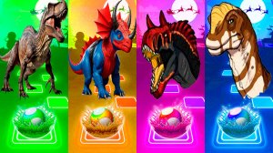 Coffin Dance Динозавры 407 уровень - Мультики про Динозавров | МУЛЬТФИЛЬМЫ ДИНОЗАВРЫ в Tiles Hop