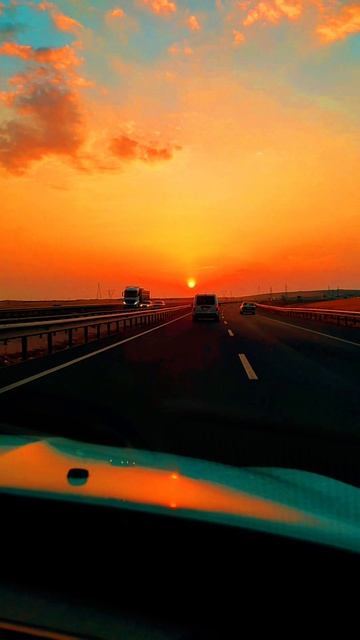 Закат в дороге, на которых хочется смотреть вечно 🥰🥰🥰 #закат #природа #красота