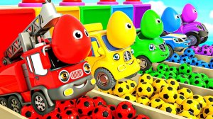 Колеса на автобусе — версия с яйцами — детские стишки и песенки для малышей — Мультяшки для детей