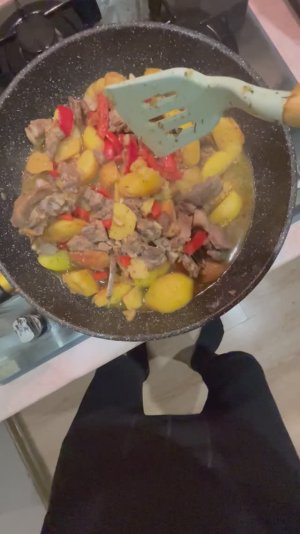 Тушёная Баранина с картошкой.