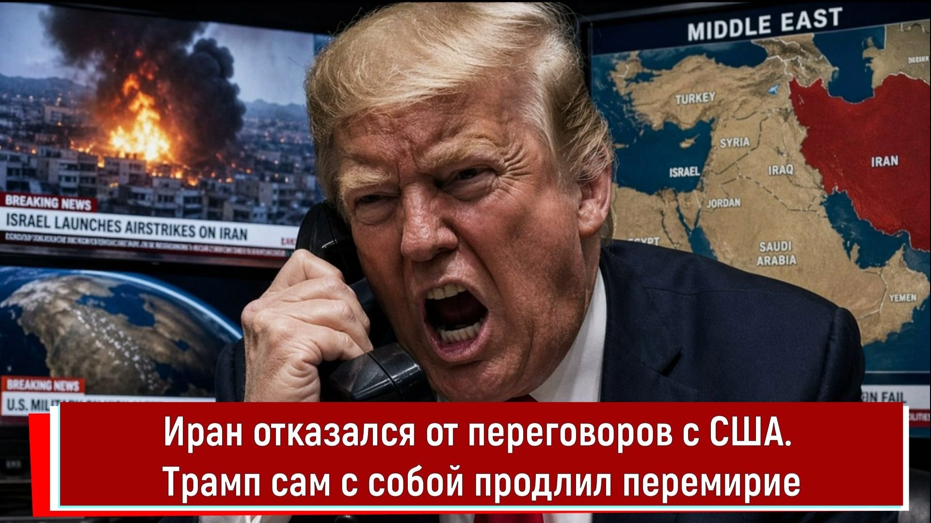 Иран отказался от переговоров с США. Трамп сам с собой продлил перемирие