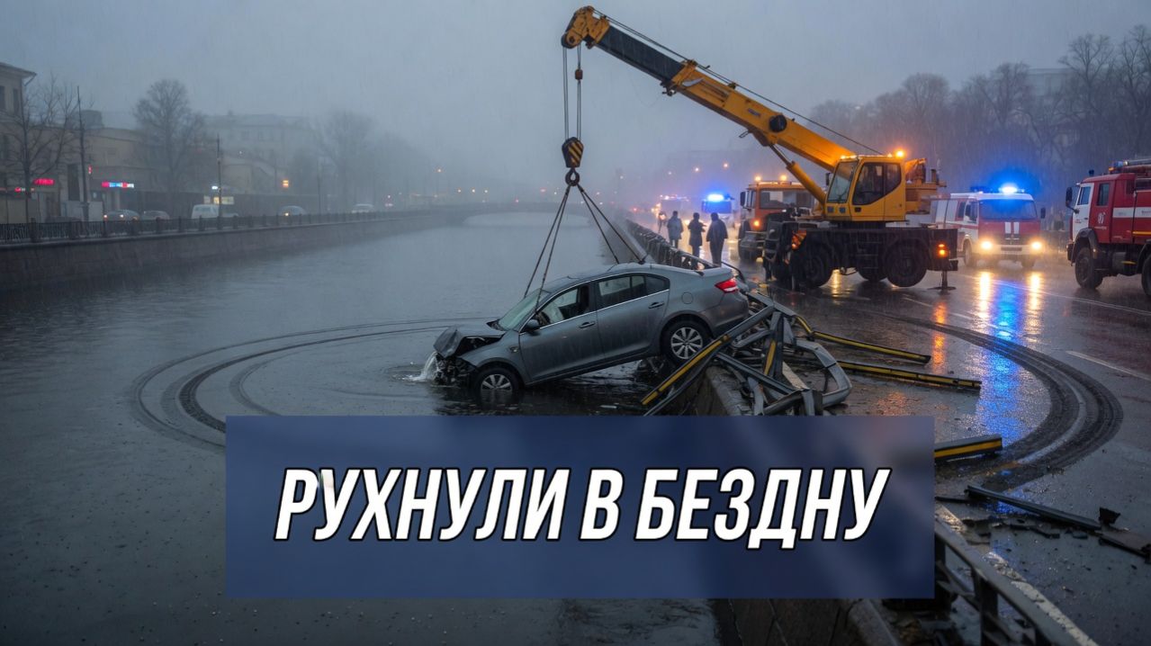 Легковой автомобиль с людьми рухнул в Обводный канал Петербурга — двое мужчин в больнице
