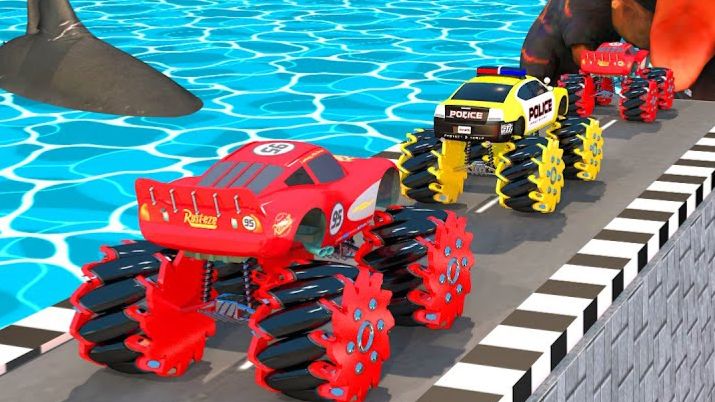 Машинки летают и прыгают! Развивающие мультики Машины помощники. Мультфильмы про машинки