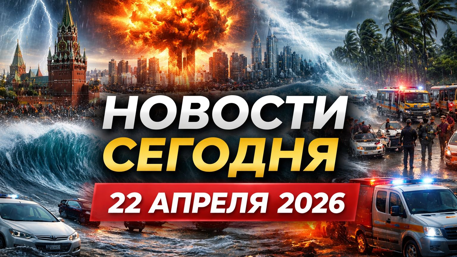 НОВОСТИ СЕГОДНЯ 22 АПРЕЛЯ 2026! Россия и Москва в центре ЧП, Катаклизмы в США и Индии