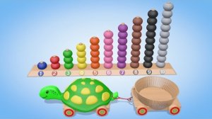 Учимся считать от 1 до 10 с Черепашкой. Цвета и Цифры для малышей. Детские игрушки.