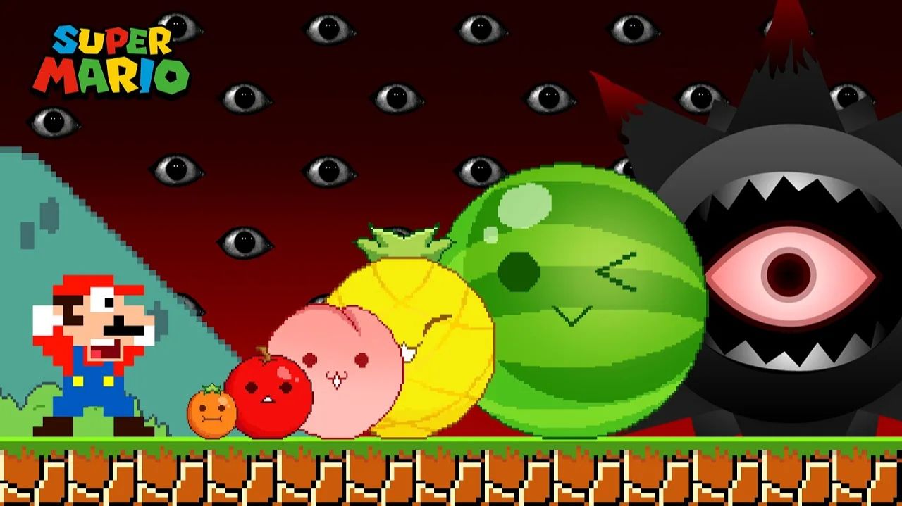 😱🍉 МАРИО СБЕГАЕТ ОТ НОВОЙ ЭВОЛЮЦИИ АРБУЗНОЙ ИГРЫ (SUIKA) — ЭТОТ ФРУКТ СТАЛ ХИЩНИКОМ!