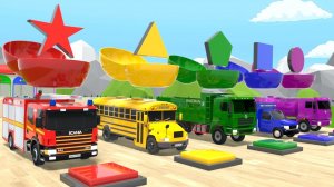 Бинго - Песенка Колеса на автобусе - Изучение цветов и форм - Детские песенки для малышей