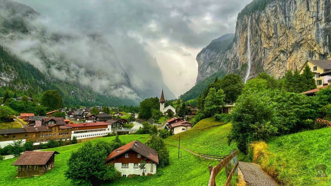 Лаутербруннен, Швейцария 🇨🇭 Прогулка в дождливый день, долина водопадов, рай на земле | #шариклайф