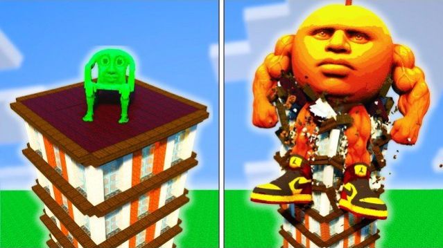 ВСЕ ИТАЛЬЯНСКИЕ БРЕЙНРОТЫ ПРОТИВ ДИНАМИЧНОЙ ПОСТРОЙКИ МАЙНКРАФТ  TEARDOWN