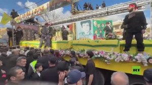 تشييع جثامين مقاتلي حزب الله في جنوب لبنان