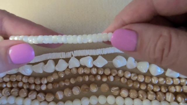 Распаковка посылок с Алиэкспресс. Бусины из перламутра и ракушки.