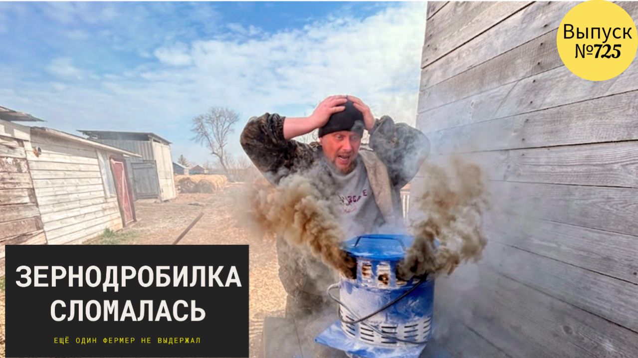 Зернодробилка Фермер опять сломалась. Пришлось купить новую! Жизнь в Омской деревне.