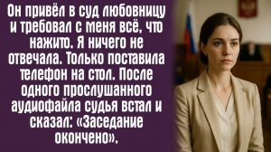 Истории из жизни / Жизненные истории / Слушать /Он привёл в суд любовницу и требовал с меня всё, что