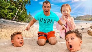 24 ЧАСА В ПЕСКЕ! У КАМИЛЯ ВЫПАЛ ЗУБ, СИЛЬНАЯ БОЛЬ! Настя и Камиль СНИМАЮТ ВИДЕО в LIKEE! Кикидо