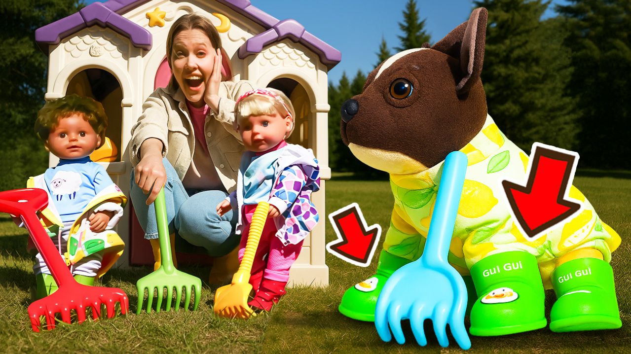 Спасаем лапки Шоколадки от грязи с помощью новых сапожек!