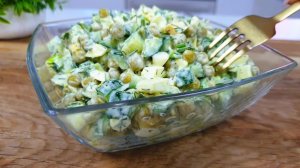 Ну очень вкусный салат за ПЯТЬ МИНУТ "Выручалочка"! Съедается весь без остатка!