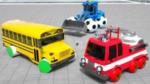 Бульдозер пожарная машина школьный автобус и другие новые колесные транспортные средства меняют цвет