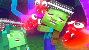 Жизнь и приключения детей Зомбо и Зоммы. Майнкрафт Мультик