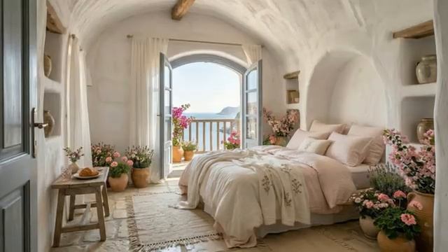 Внутри сказочного дома на Средиземноморском  Роскошная жизнь на берегу моря,  неторопливая жизнь