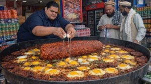 уличная еда Афганистана. Чапли-кебаб, яичный кебаб, оливковый кебаб