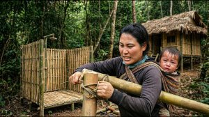 От выживания к стабильности… Она строит ванную из бамбука и начинает зарабатывать.