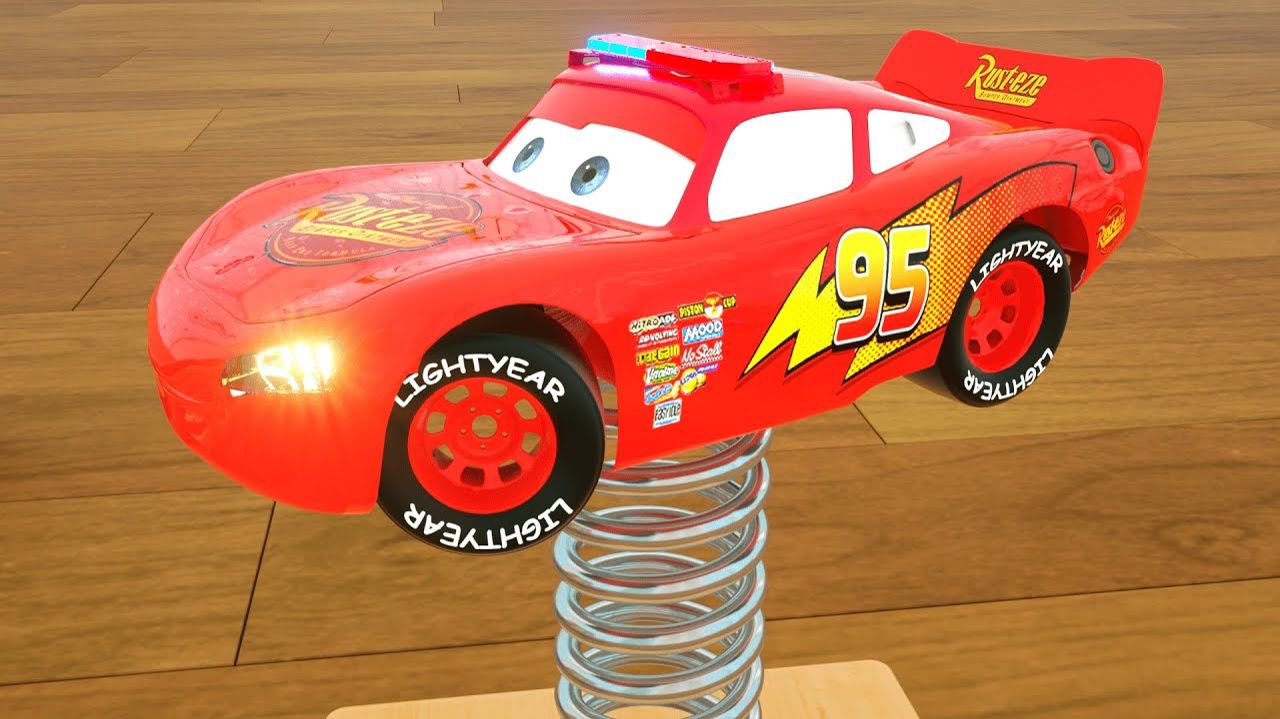 Изучаем цвета с помощью машинок Маккуин, сборки грузовика Мак и шин — мультфильм про Молнию Маккуина