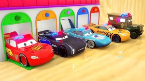 Изучаем цвета с помощью гоночных машинок Маккуина и Мак трака — Молния Маккуин, Тачки 3, мультфильм