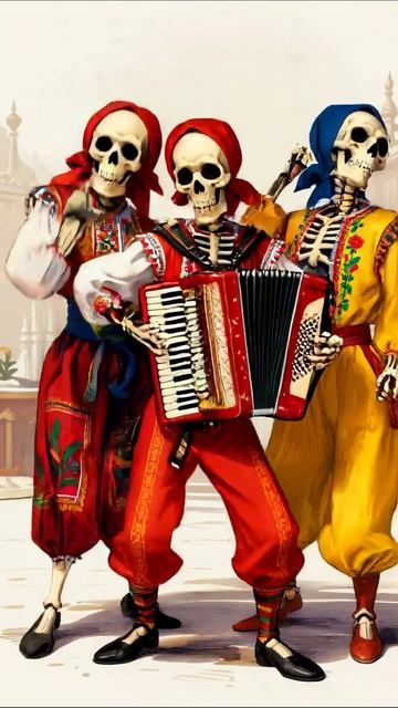 Тени прошлого: танец без надежды #скелеты #музыка #печаль