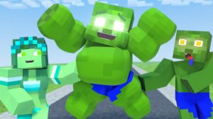 Жизнь Стива и Алекса - Херобрин жирный?! Майнкрафт Мультик