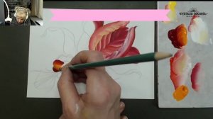 Фрагменты мини-урока по свободно-кистевой росписи "Этюд с тюльпаном"