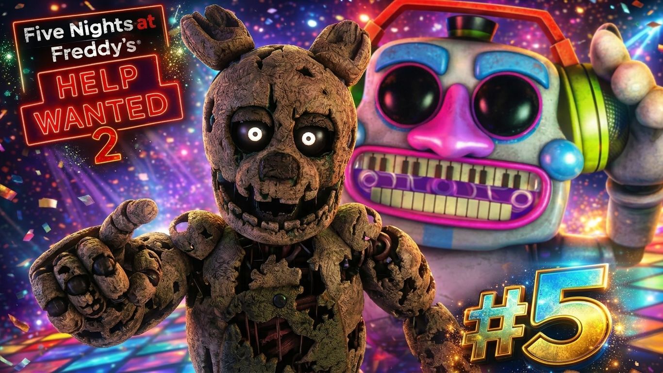 FNAF HW 2 СПРИНГТРАП ЗАЖИГАЕТ С DJ Music Man во FNAF Help Wanted 2 5