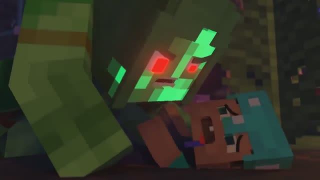 Жизнь Стива и Алекса в Minecraft _ Мама-зомби, Анимация