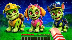 😳ВЕСЬ ЩЕНЯЧИЙ ПАТРУЛЬ СТАЛ ЗОМБИ В МАЙНКРАФТЕ PAW PATROL МУЛЬТИК
