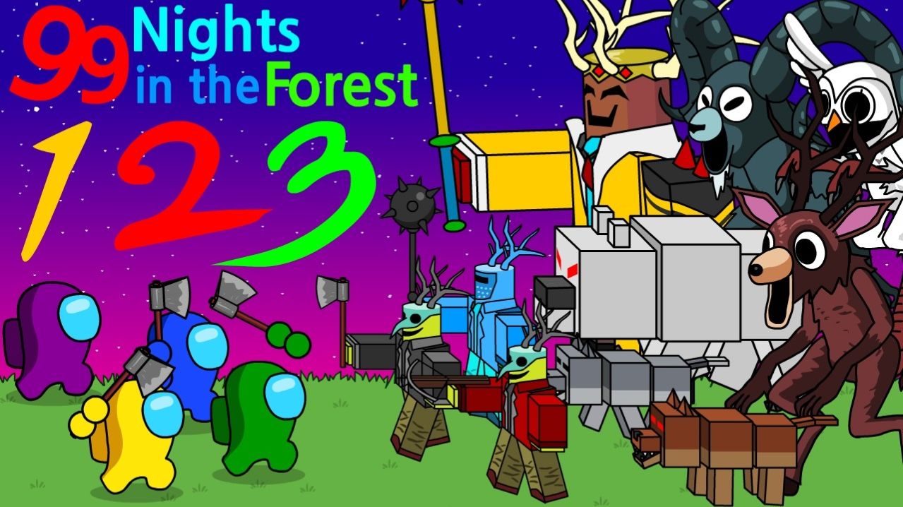 АМОНГ АС против 99 НОЧЕЙ В ЛЕСУ РОБЛОКС мультик прикол новая серия