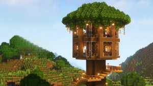МАЙНКРАФТ Как построить домик на дереве для выживания - Майнкрафт гайд туториал новые виде