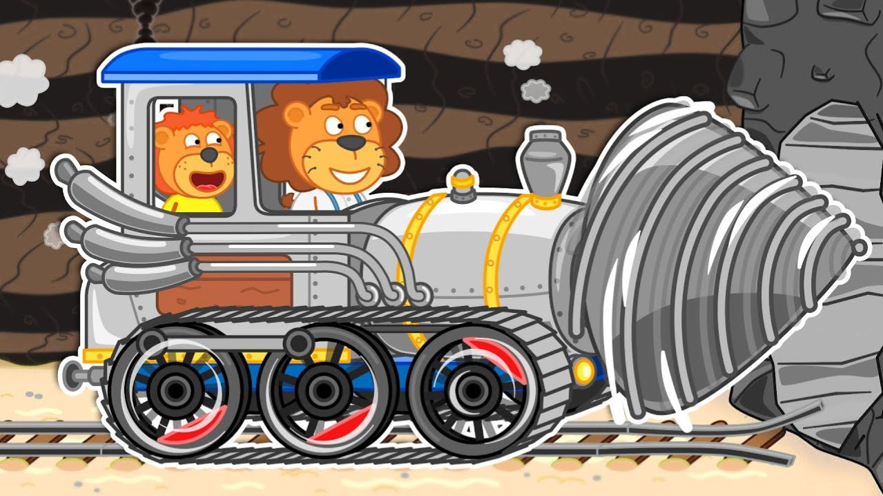 Львенок Котёнок – К центру земли Паровоз - Мультик для детей