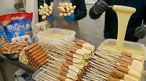 Гигантские хот-доги, которых продают по 1000 штук каждые выходные! гигантский хот-дог с сырном